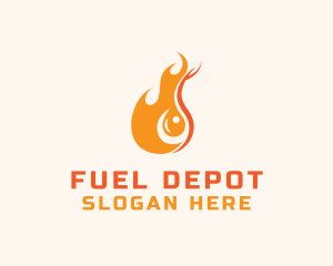 Blazing Fuel Flame logo