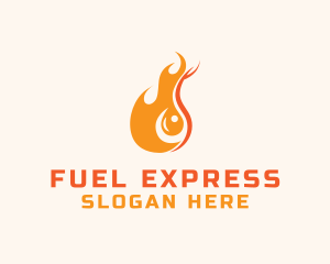 Blazing Fuel Flame logo design