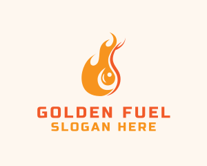 Blazing Fuel Flame logo design