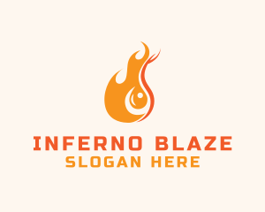 Blazing Fuel Flame logo design