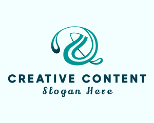 Creative Ampersand Calligraphy logo design