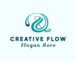 Creative Ampersand Calligraphy logo design