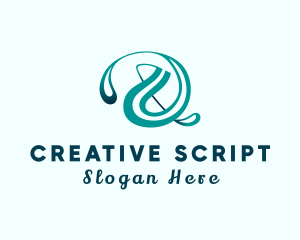 Creative Ampersand Calligraphy logo design