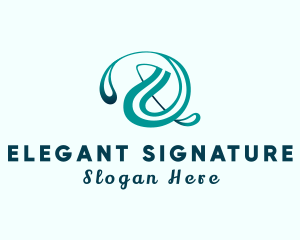 Creative Ampersand Calligraphy logo design