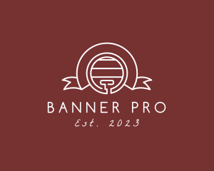 Wine Barrel Banner logo design