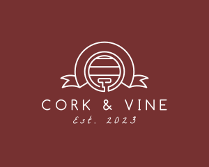 Wine Barrel Banner logo design