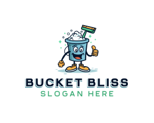 Bucket Housekeeping Janitorial logo design