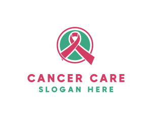 Medical Pink Donation Ribbon logo