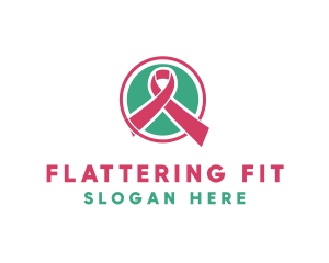 Medical Pink Donation Ribbon logo design