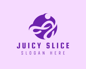 Purple Swirly Letter J logo design