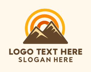 Sunset Outdoor Mountain  Logo