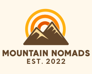 Sunset Outdoor Mountain  logo design