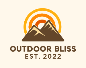 Sunset Outdoor Mountain  logo design