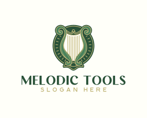 Musical Harp Instrument logo