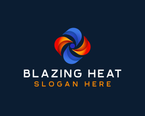 Heating Cooling Fan logo design