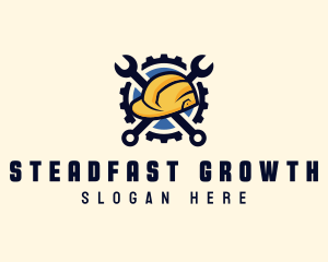 Wrench Gear Hard Hat Construction  logo