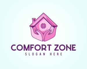 Pink Support Care Home logo design