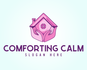 Pink Support Care Home logo design