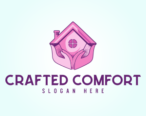 Pink Support Care Home logo design