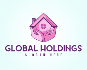 Pink Support Care Home logo design