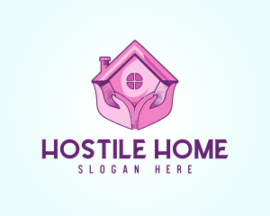 Pink Support Care Home logo design