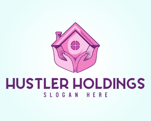 Pink Support Care Home logo design