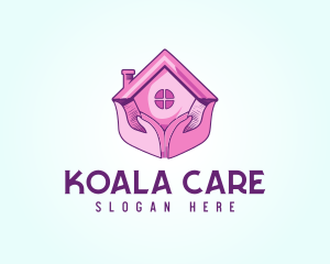 Pink Support Care Home logo design