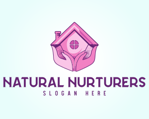 Pink Support Care Home logo design