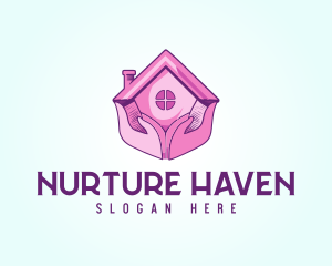 Pink Support Care Home logo design