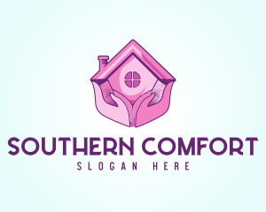 Pink Support Care Home logo design