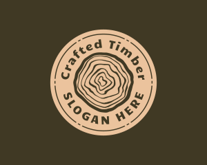 Log Ring Timber Wood logo design