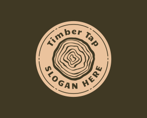 Log Ring Timber Wood logo design