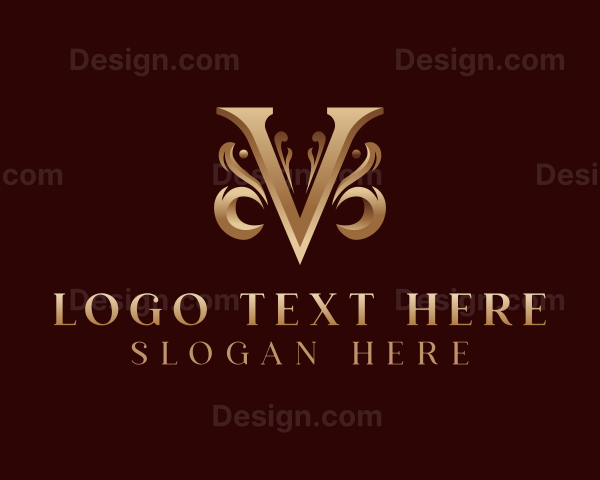 Elegant Fashion Boutique Letter V Logo