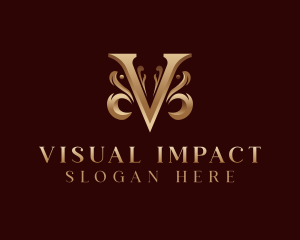 Elegant Fashion Boutique Letter V logo design