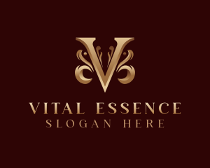 Elegant Fashion Boutique Letter V logo design