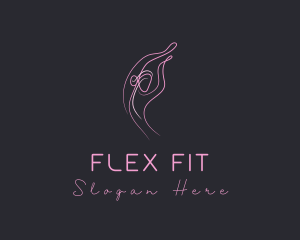 Pink Feminine Stretching logo design