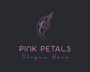 Pink Feminine Stretching logo design