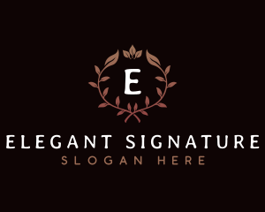 Elegant Wreath Plants logo design