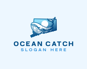 Connecticut Ocean Whale logo design