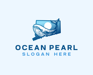 Connecticut Ocean Whale logo design