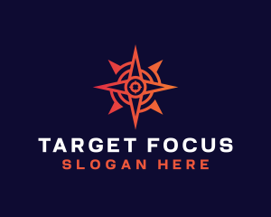 Target Compass Navigation logo design