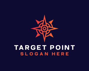 Target Compass Navigation logo design