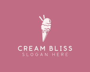 Ice Cream Gelato Dessert logo design