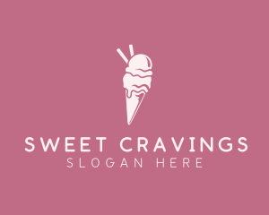 Ice Cream Gelato Dessert logo design