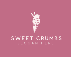 Ice Cream Gelato Dessert logo design