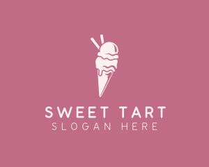 Ice Cream Gelato Dessert logo design