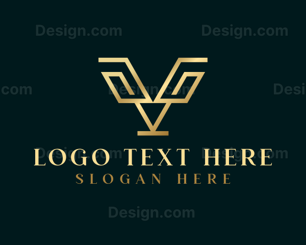 Luxury Finance Letter V Logo