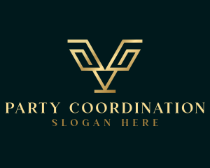 Luxury Finance Letter V Logo