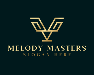Luxury Finance Letter V logo