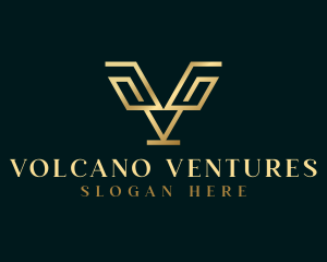 Luxury Finance Letter V logo design